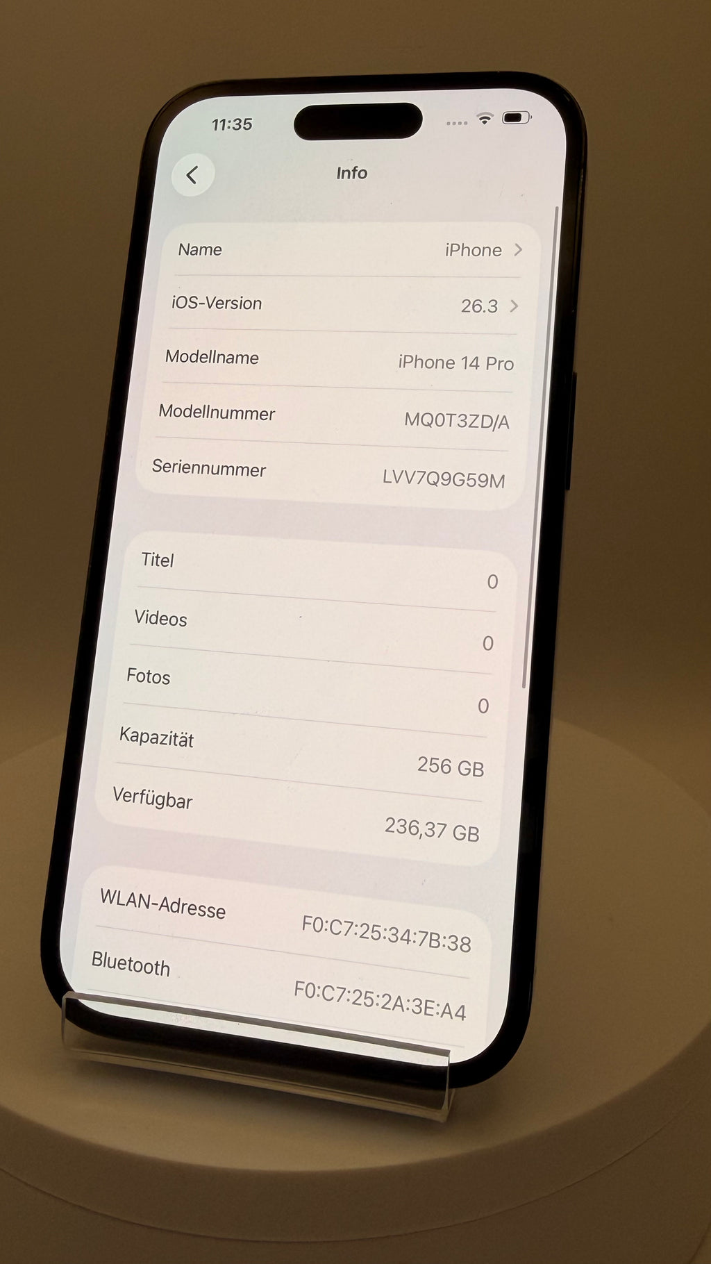 Apple iPhone 14 Pro 256 GB Space Schwarz