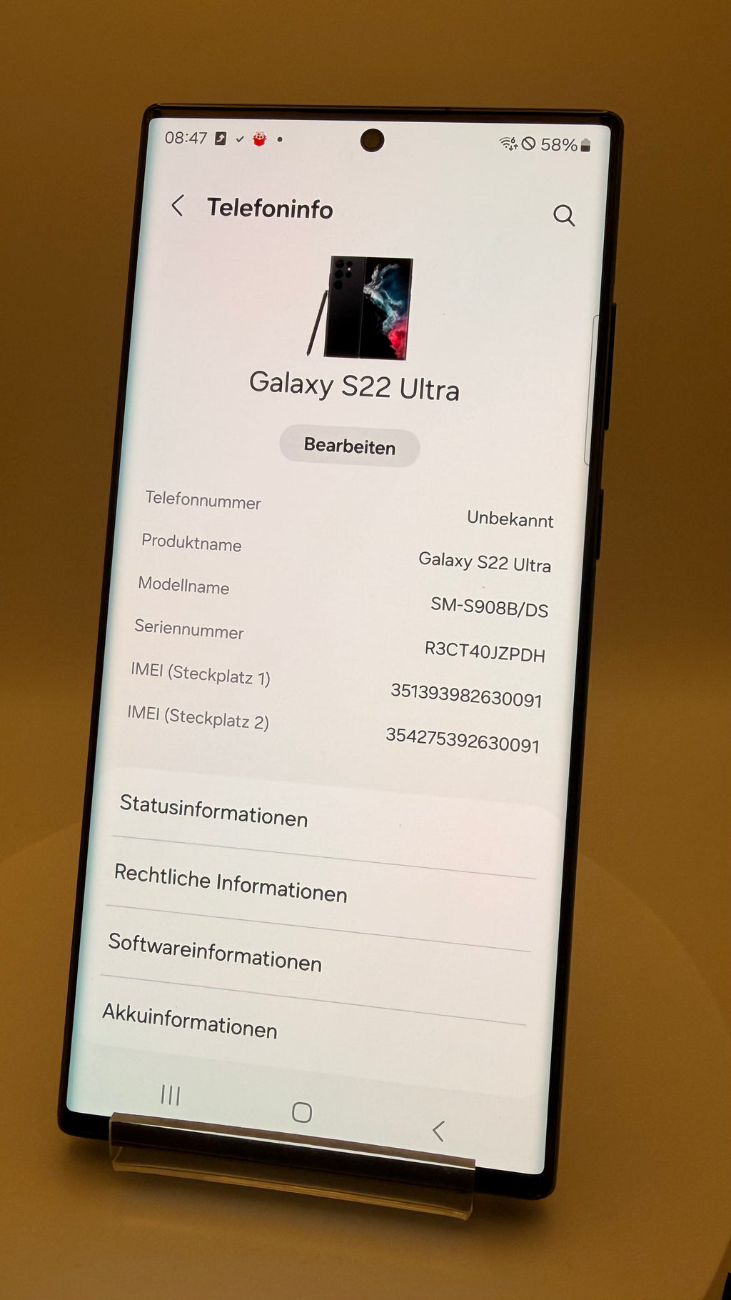 Samsung S22 Ultra 128 GB Phantom Black