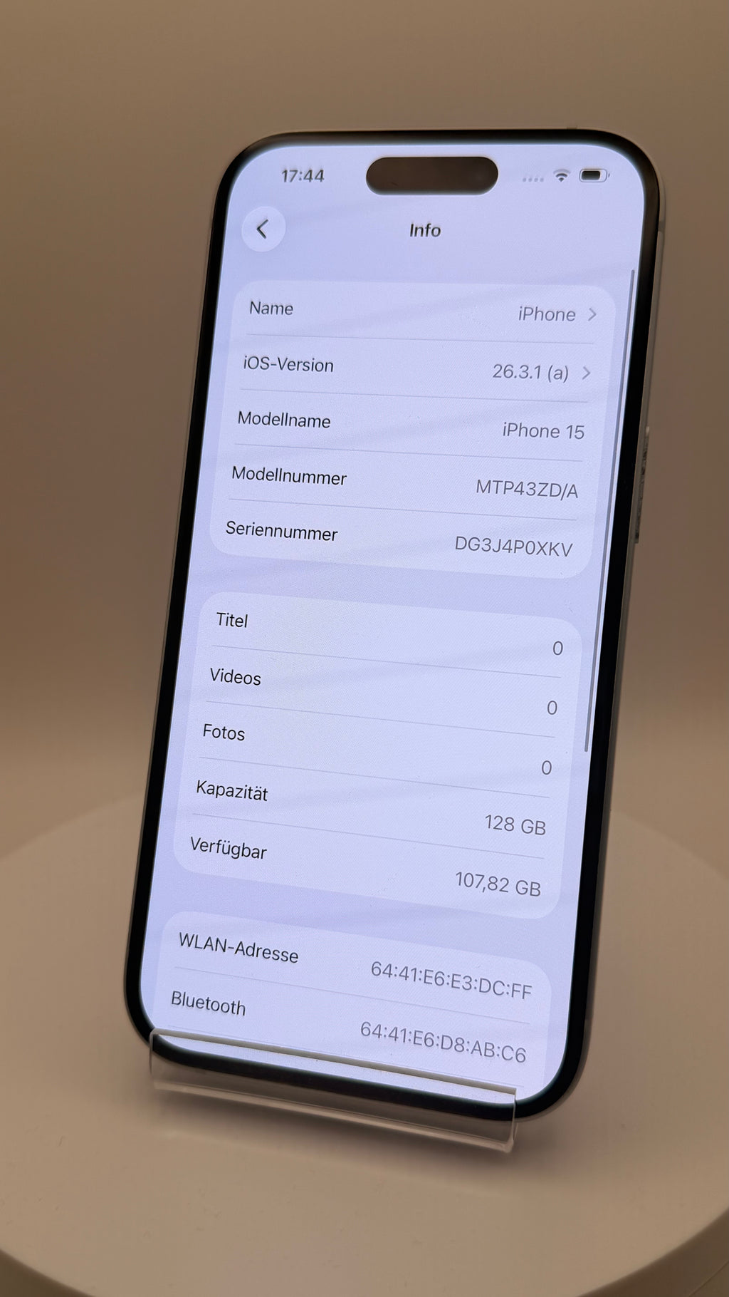 Apple iPhone 15 Blau